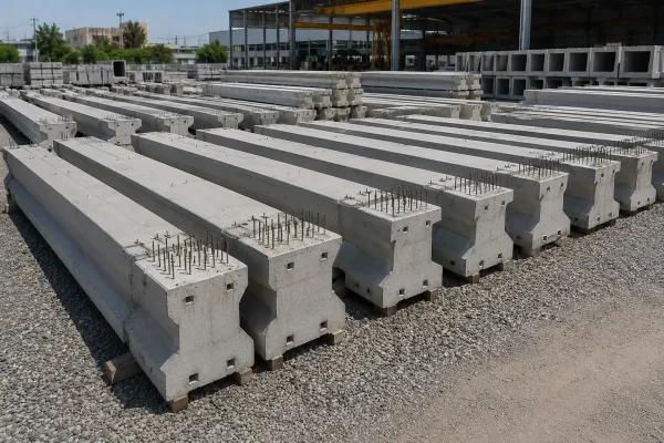 Precast concrete production yard